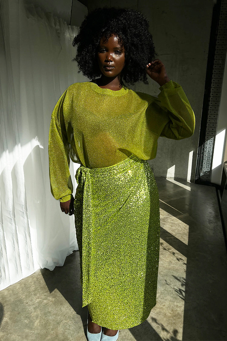 Lime Sheer Zazi Jumper