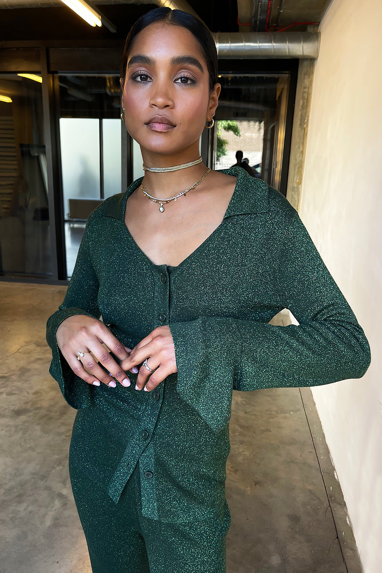 Emerald Sparkle Cardigan